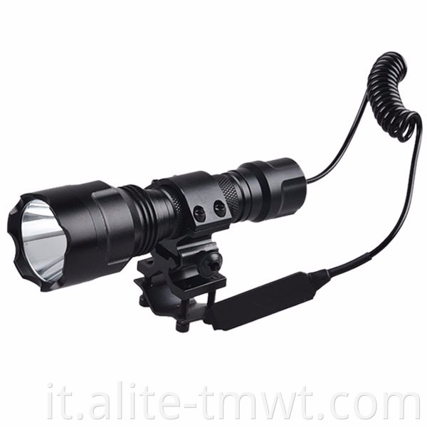 Torcia a LED XML-T6 a lunghezza in stile raggio ad alto raggio con montaggio di caccia e interruttore a pressione